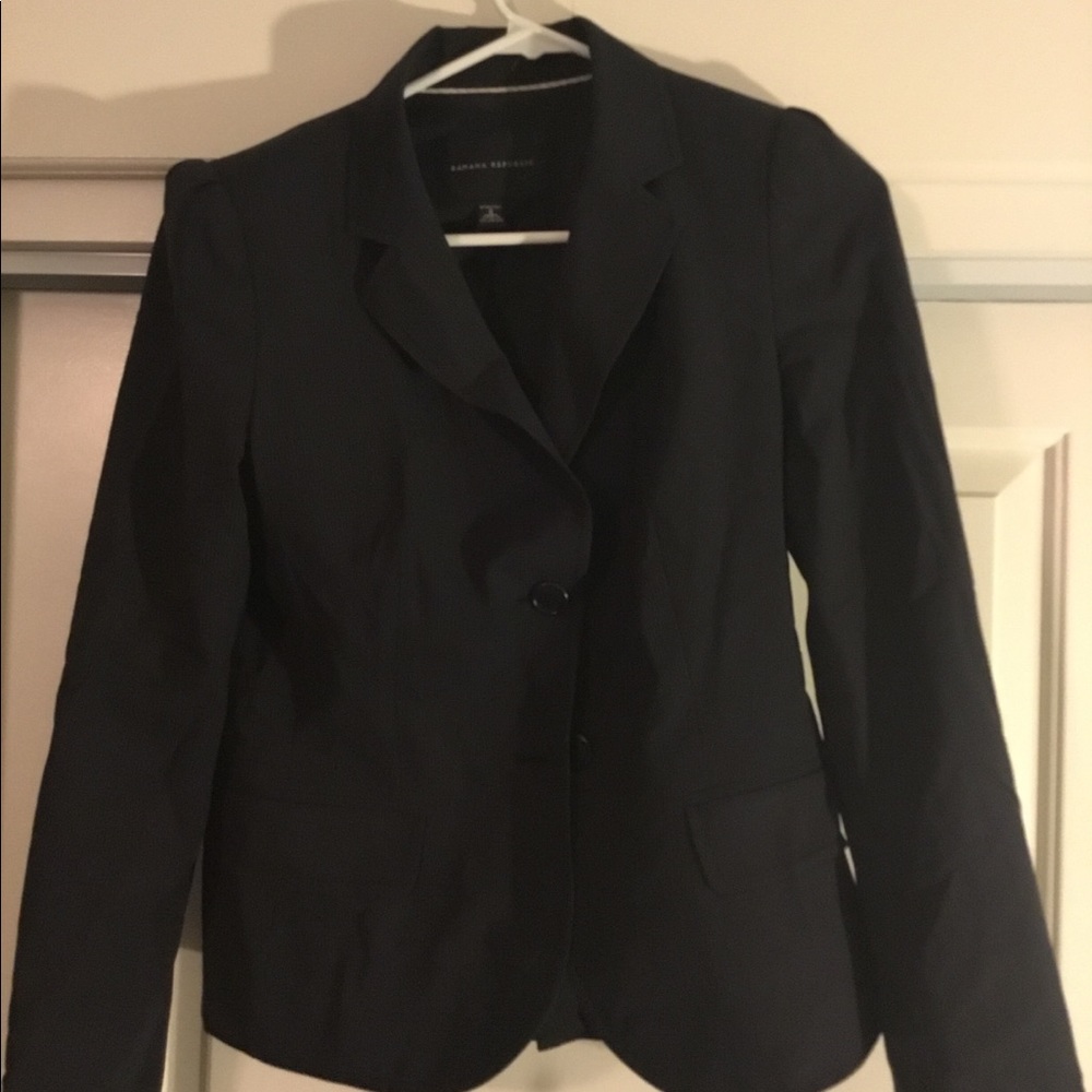 Womens Black Coat Banana Republic